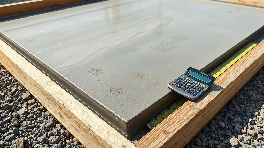 convert area to concrete volume